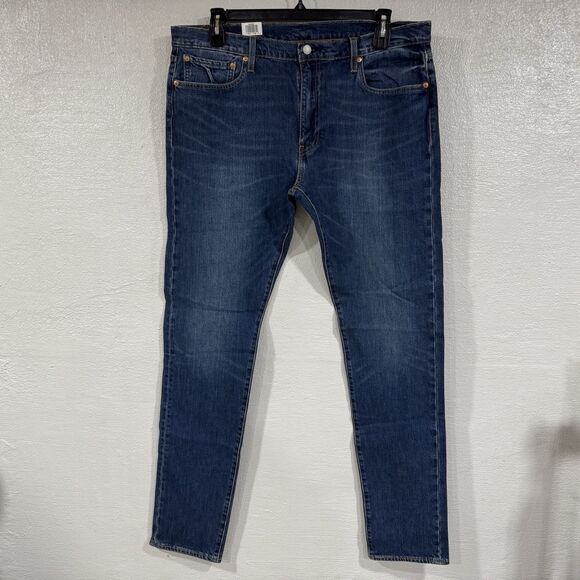 Levis Premium Lo-Ball Stack Tapered Blue Jeans Mens Size 38x35 - Picture 1 of 13